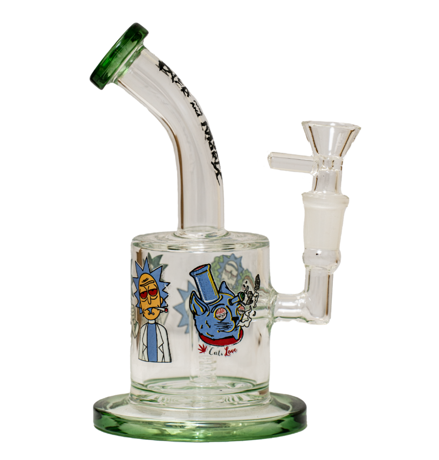 Rick and Morty Beehive Medium Water Pipe | High-Quality Glass Bong